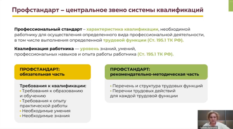 Духанина: Система профстандартов в образовании задает единые требования к подготовке педагогов на всех уровнях